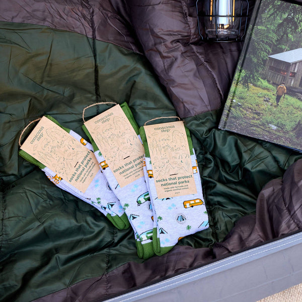 Conscious Step - Socks that Protect National Parks (Green Campers)