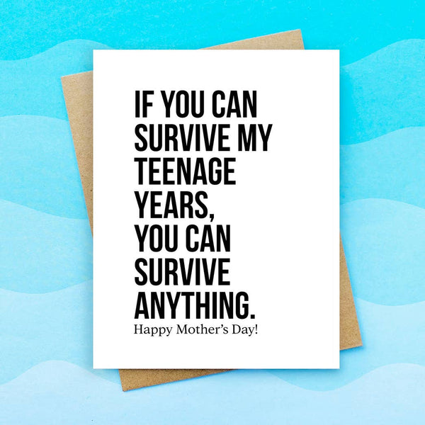 Top Hat and Monocle - Teenage Years - Funny Mothers Day Card
