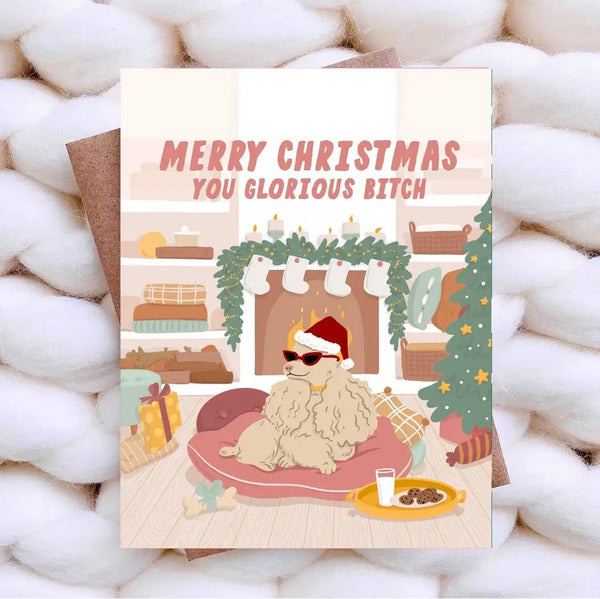 Glorious Dog Funny Christmas Card