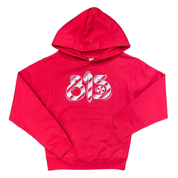 815 Candy Cane Youth Hoodie Kid + Baby Independent Trading Youth S (6/8) Red 