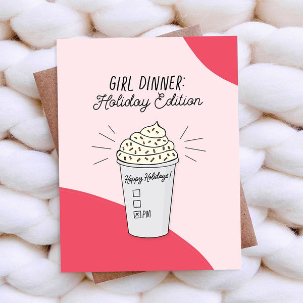 Girl Dinner Holiday Card