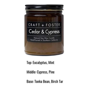 Craft + Foster Candle Health & Beauty Craft & Foster Cedar & Cypress 