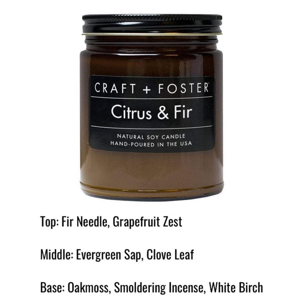 Craft + Foster Candle Health & Beauty Craft & Foster Citrus & Fir 