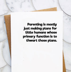 Funny Baby Shower / Expecting Card: Parenting Plans Cards Top Hat and Monocle 