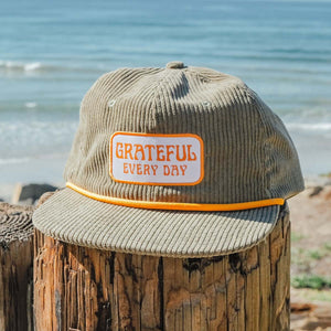 Grateful Every Day Hat Hat Trek Light Gear Olive Green 