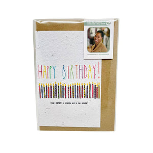 Koru Street Eco Card: Birthday Fire Hazard Cards Koru Street Plastic Sleeve 