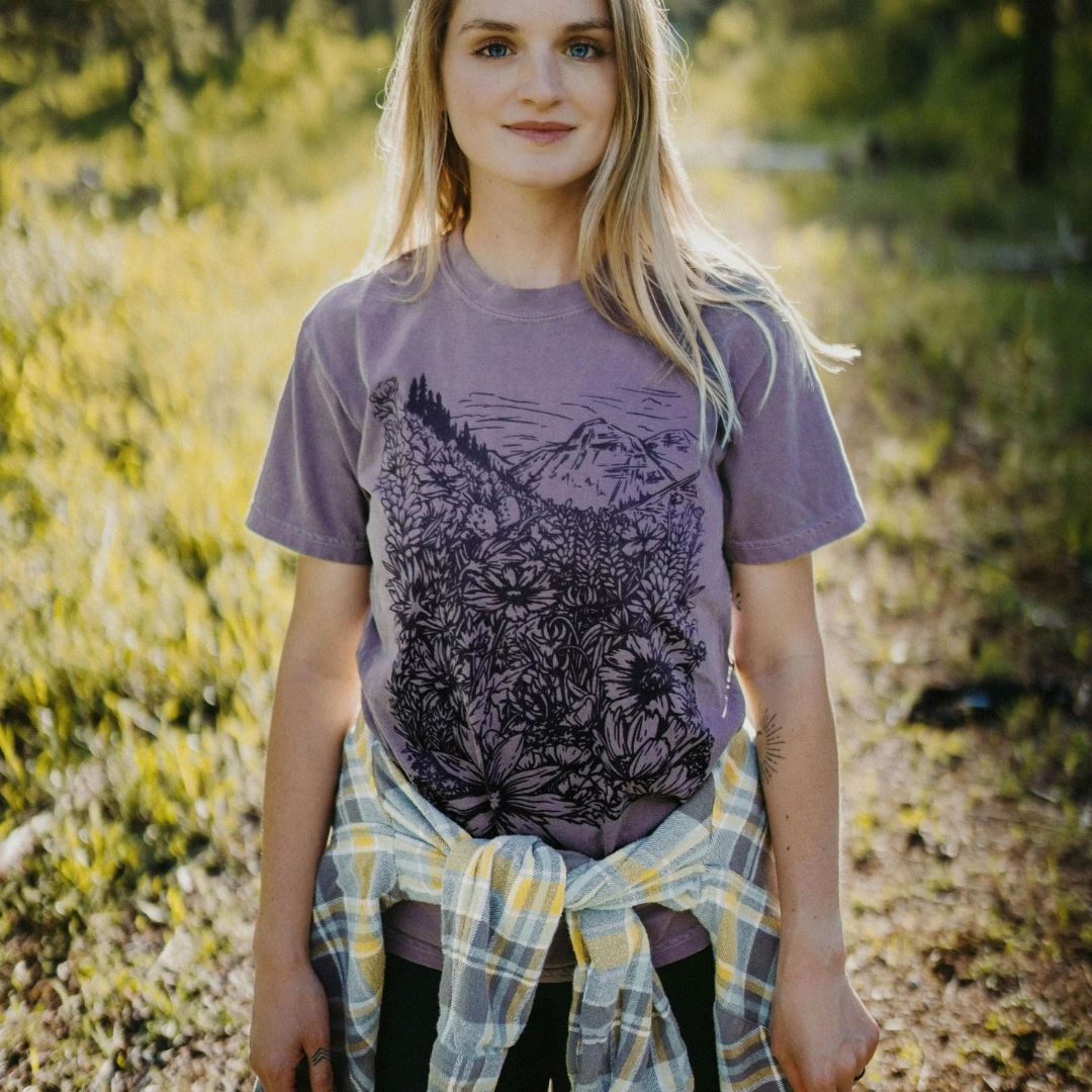 Montana Scene Flower Meadow Tee Rockford Art Deli