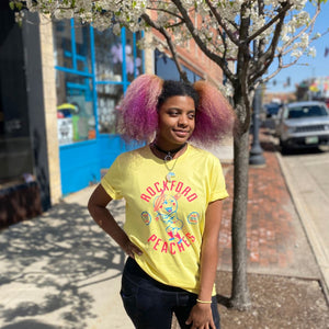 Neon Peach Girl Tee T-shirt Bella + Canvas 
