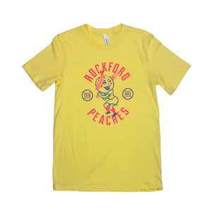 Neon Peach Girl Tee T-shirt Bella + Canvas XS Yellow 