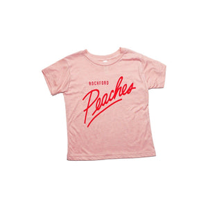 Peach Script Kids T-Shirt Kid + Baby Bella + Canvas 