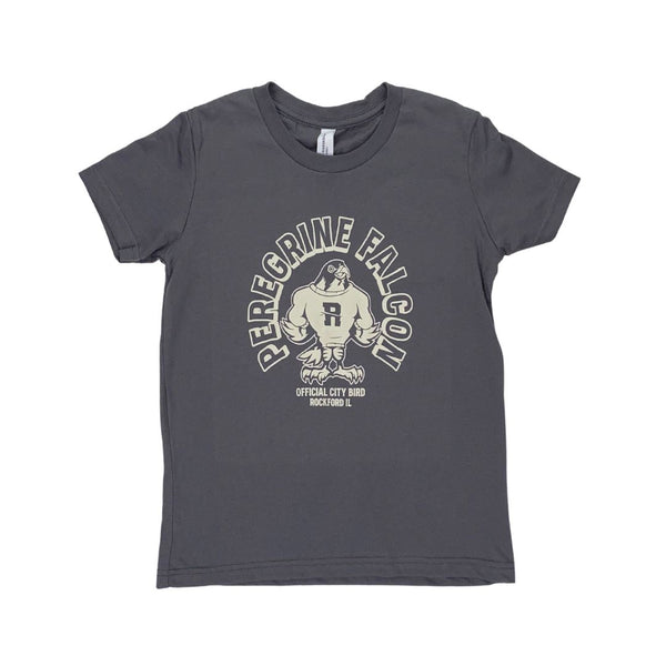 Peregrine Falcon Youth Tee Kid + Baby Bella + Canvas Youth S Asphalt 