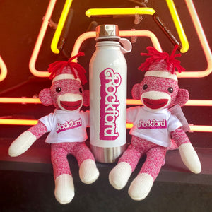 Pink Sock Monkey with Rockford Doll Tee accessory Plushland 