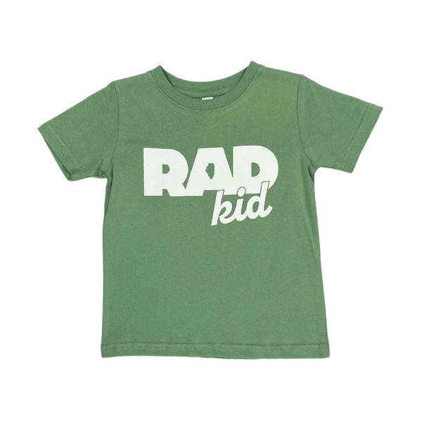 RAD Kid Youth Tee: Sage Kid + Baby Rabbit Skins 2T Sage 