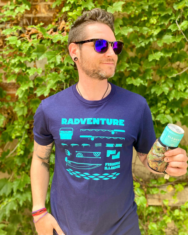 Radventure Fishing Illinois T-shirt Allmade 