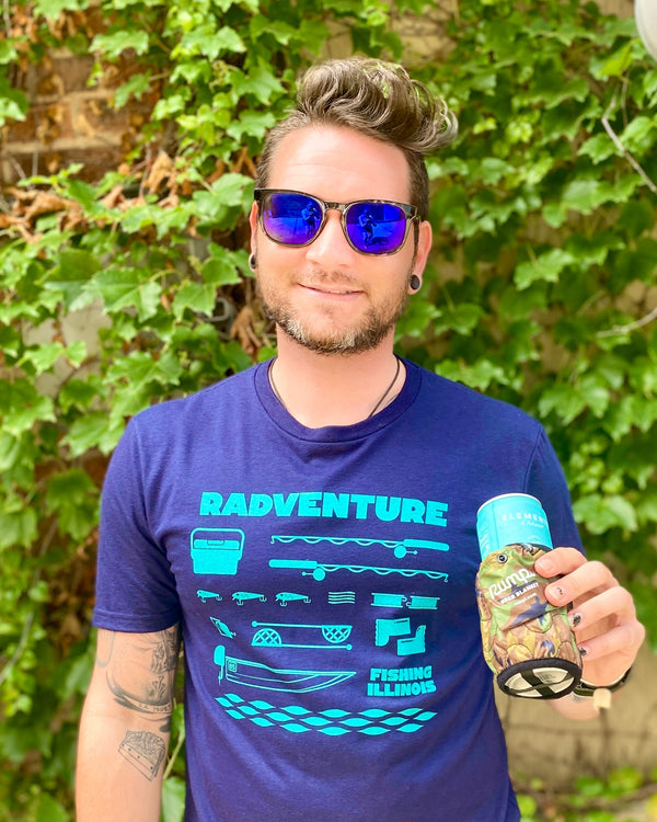 Radventure Fishing Illinois T-shirt Allmade 