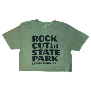 Rock Cut State Park Cropped T-Shirt T-shirt Comfort Colors S Hemp 