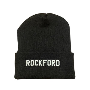 Rockford Block Beanie Hat Atlantis Headwear Black 