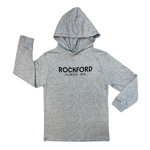 Rockford Kids' Hooded Long-Sleeve T-Shirt Kid + Baby GOEX Youth XS Heather Grey 