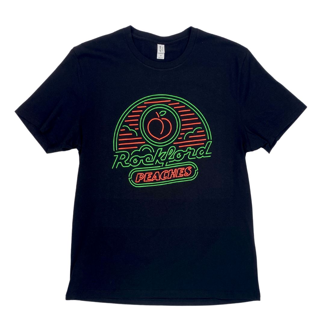 Rockford Peaches Neon T-Shirt – Rockford Art Deli