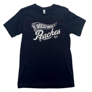 Rockford Peaches Pennant T-Shirt T-shirt Bella + Canvas S Black 