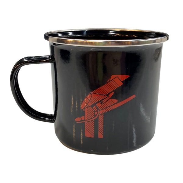 Rockford Symbol Enamel Mug Drinkware Distributor Central Black/Silver 
