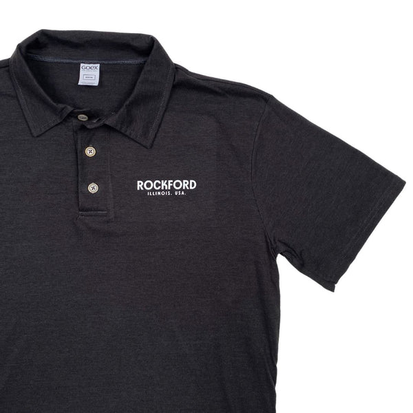 Rockford USA Unisex Eco-Triblend Polo T-shirt GOEX 