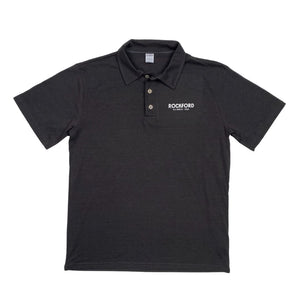 Rockford USA Unisex Eco-Triblend Polo T-shirt GOEX XS Charcoal 