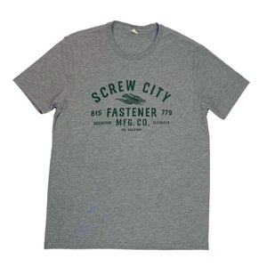 Screw City Fastener Tee T-shirt Allmade XS Aluminum Grey 