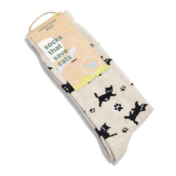 Socks that Save Cats (Black) Socks Conscious Step Small 