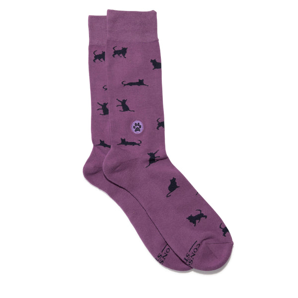 Socks that Save Cats (Purple) Socks Conscious Step Small 