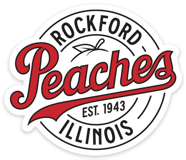 Stickers Sticker Sticker Mule Rockford Peaches Logo 