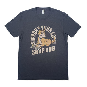 Support Your Local Shop Dog T-Shirt T-shirt Allmade XS Space Black 