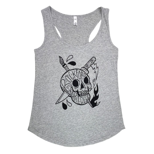 Yumm Skull Racerback Tank Tank AS Colour XS Athletic Heather 